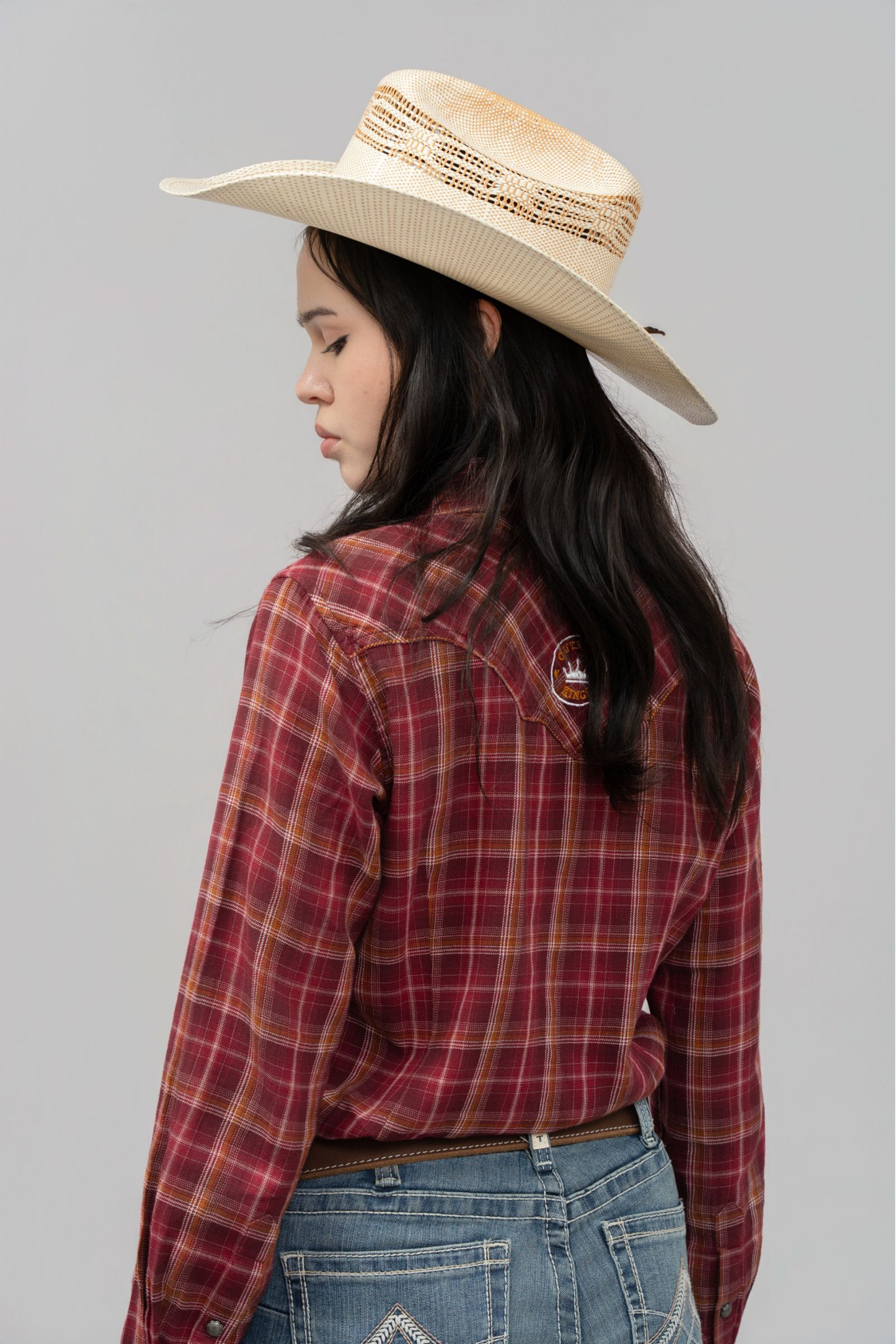 Outback King | Honey Don't Shirt | Red/Orange Check