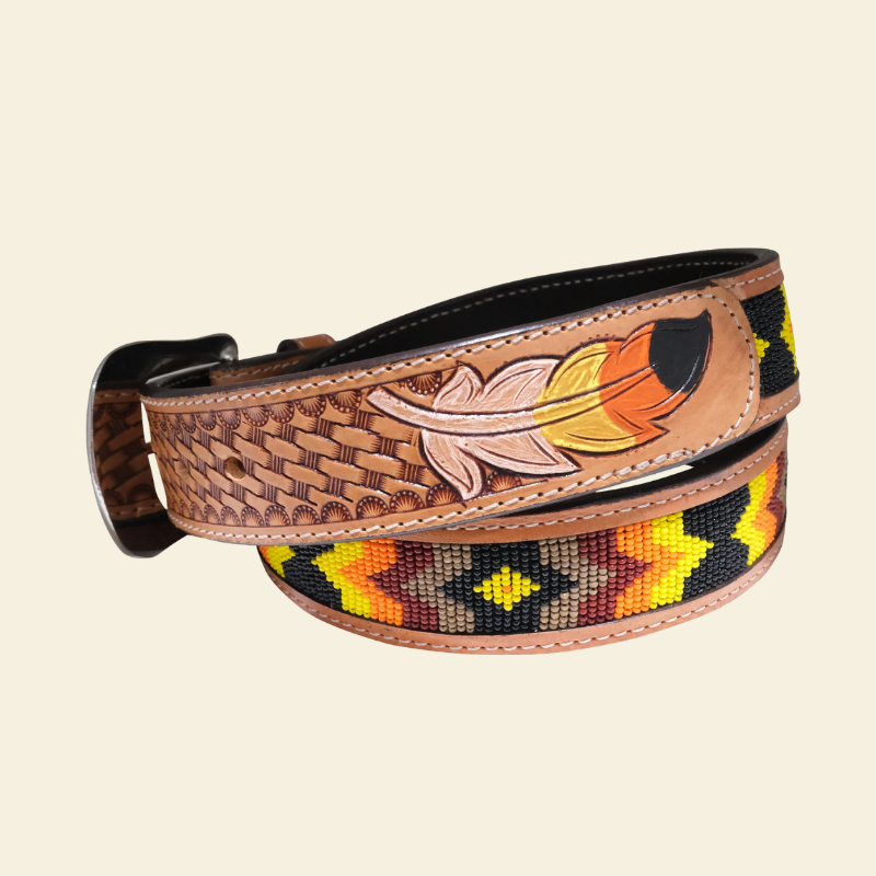 Outback King | Premium Western Belt | Feather Trail