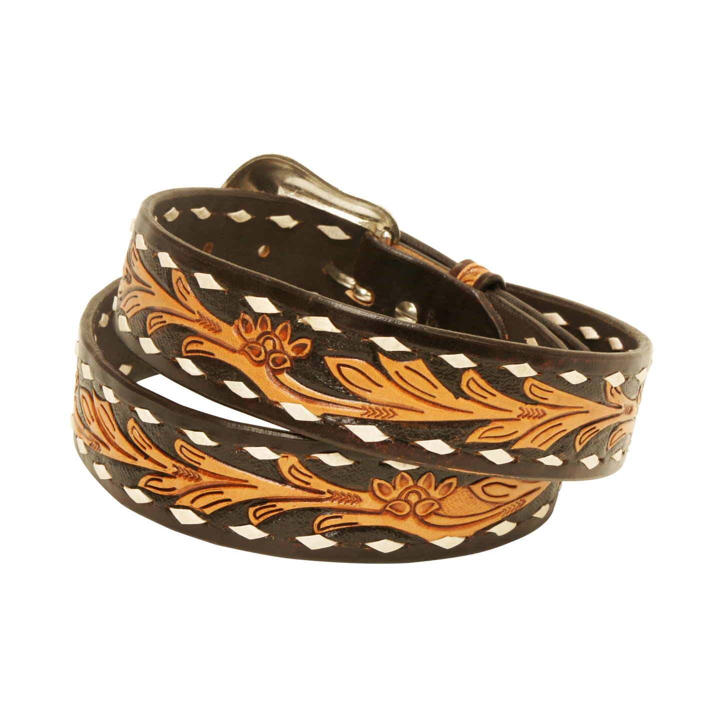 Outback King | Buck Stitch Western Belt | Retro