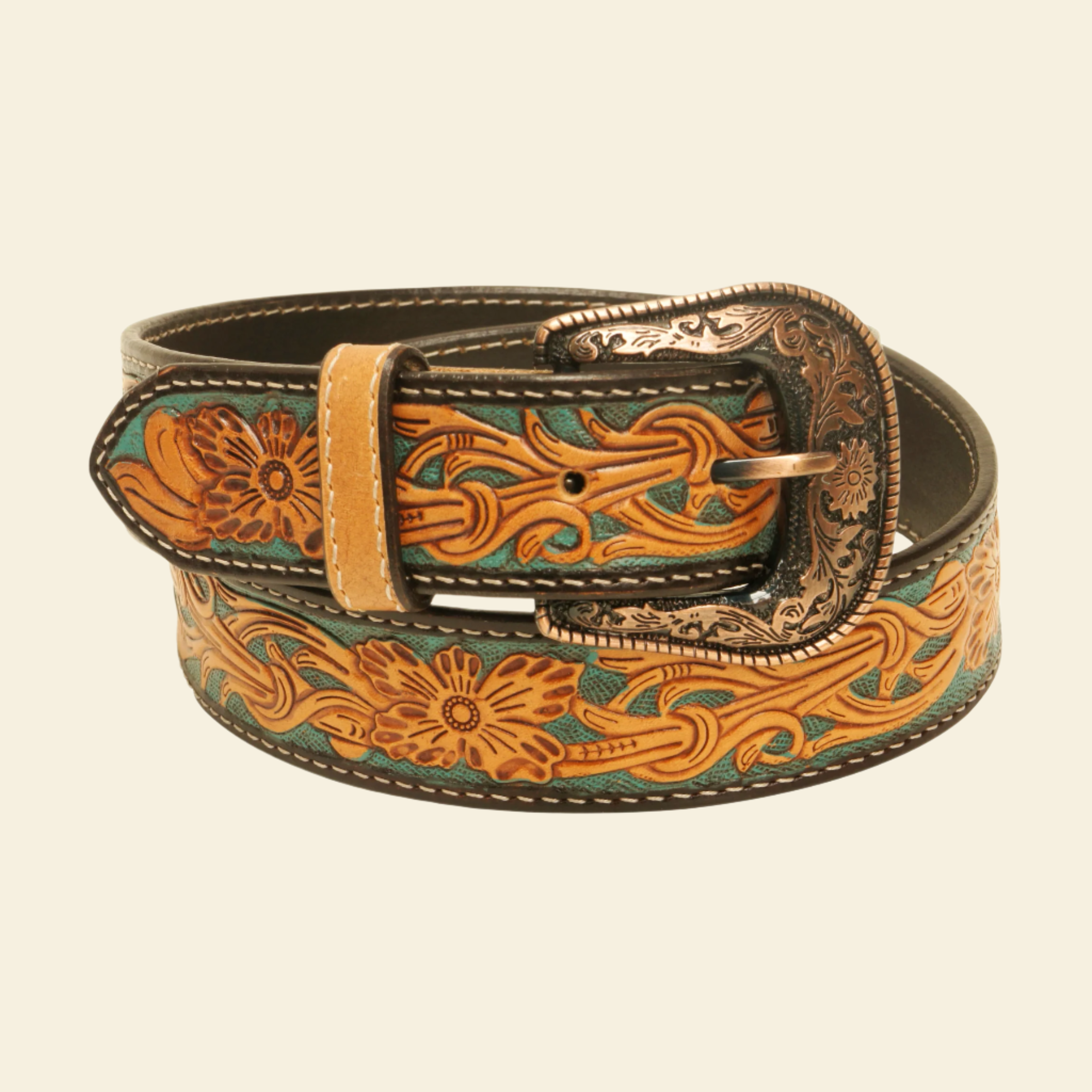 Outback King Hand Made Turquoise Vine Western Belt Outback