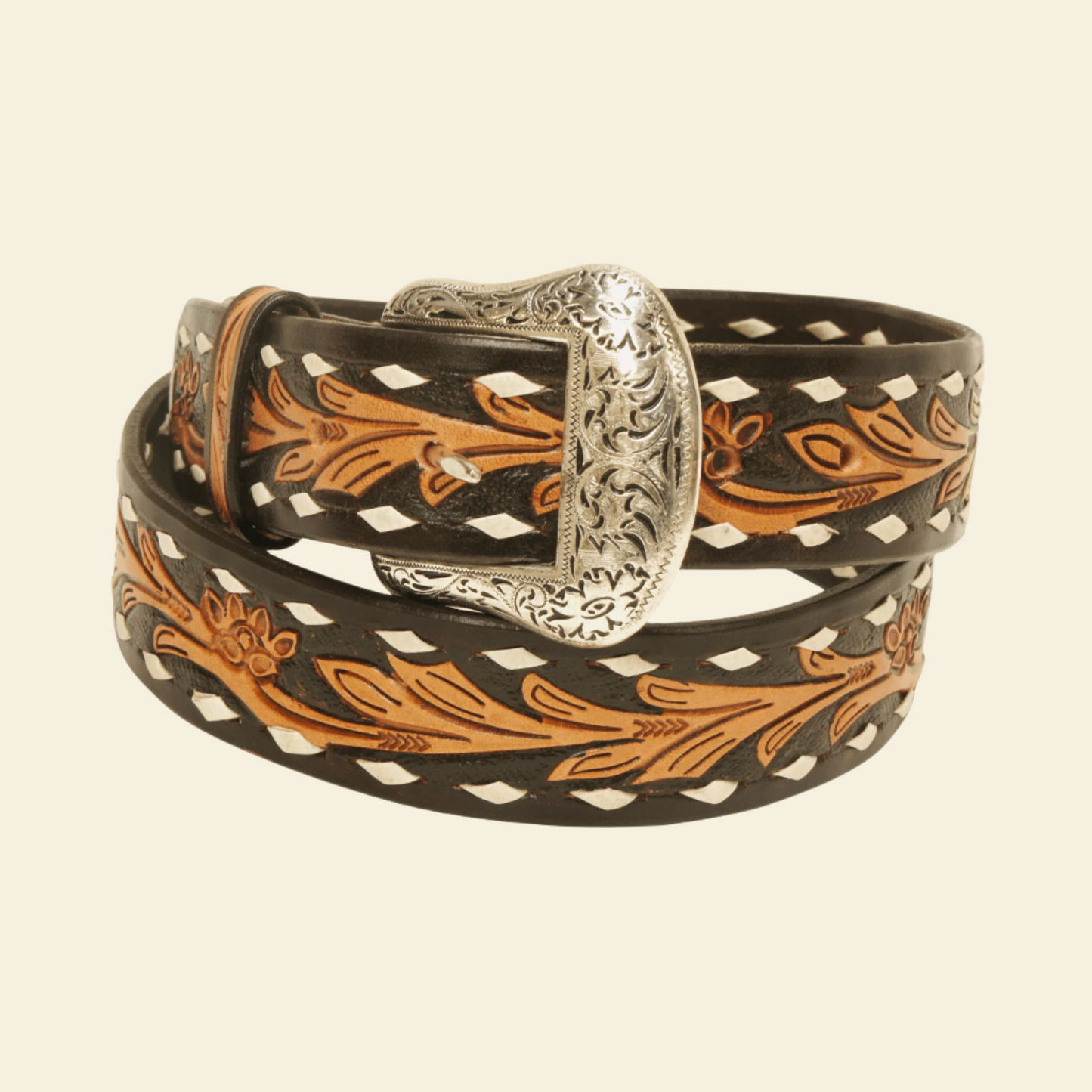 Outback King | Buck Stitch Western Belt | Retro