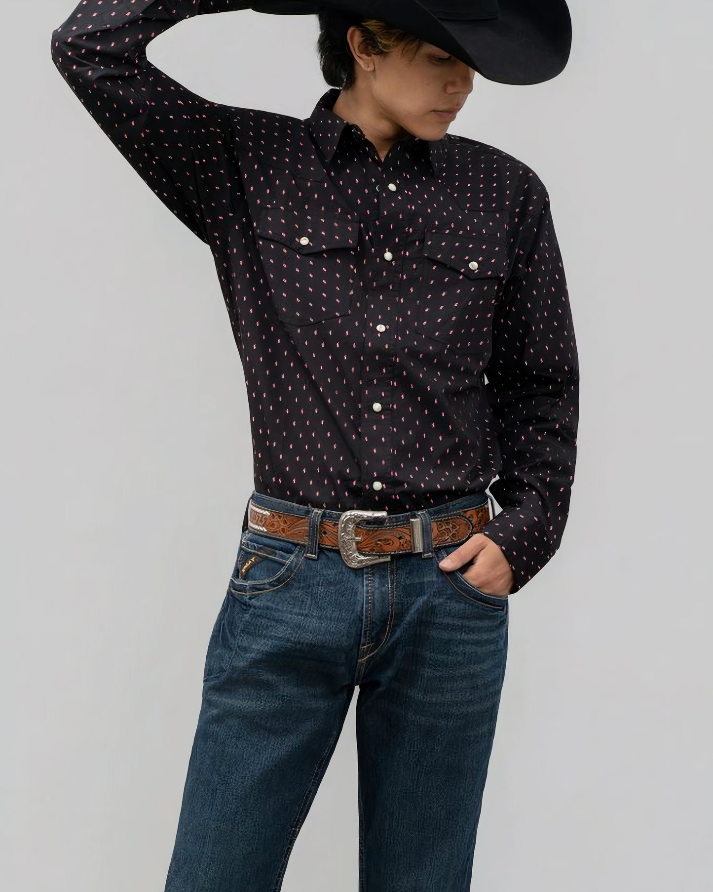 Outback King | Men's Frontier Shirt | Red Eye Black