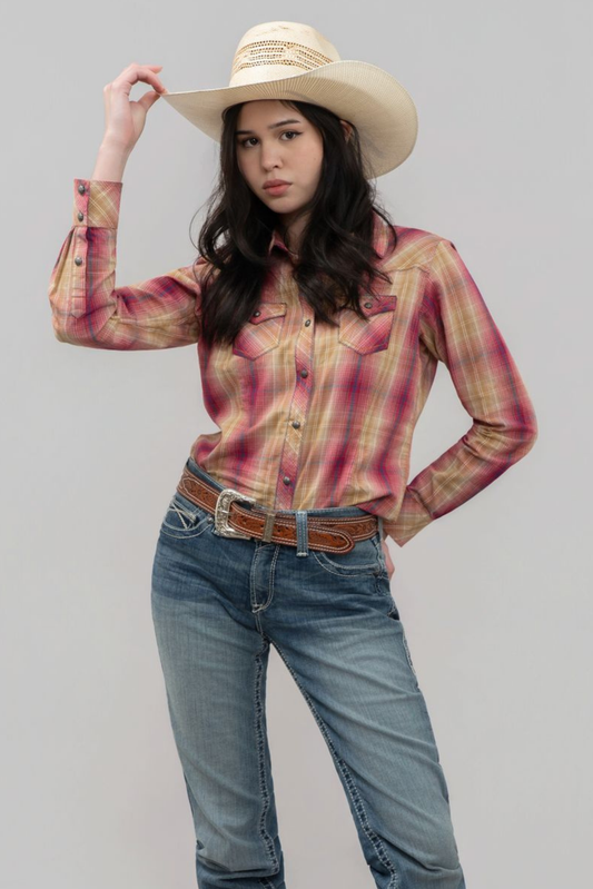 Outback King | Honey Don't Shirt| Red/Tan Check