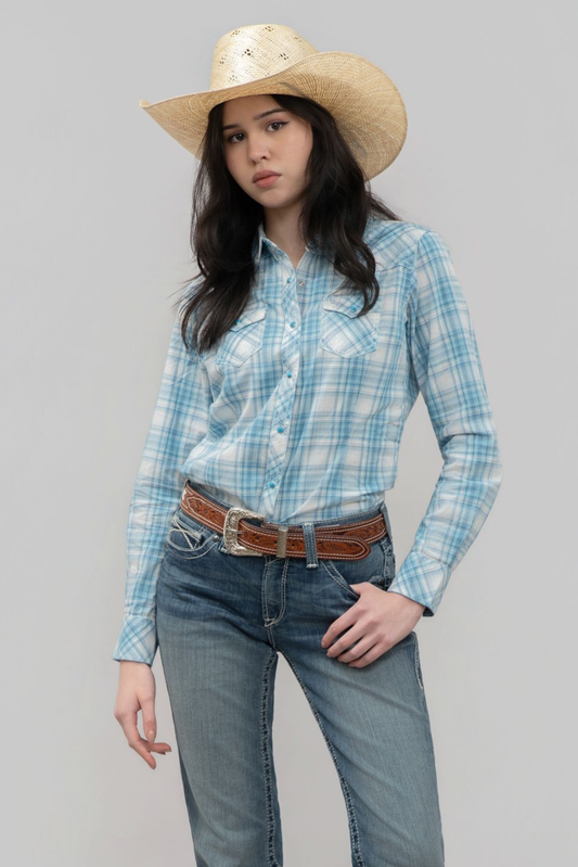 Outback King | Honey Don't Shirtt | Blue/Grey Check
