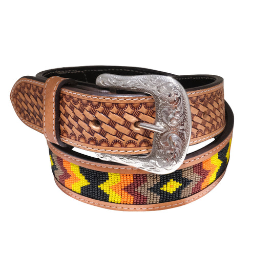 Outback King | Feather Beaded Western Belt